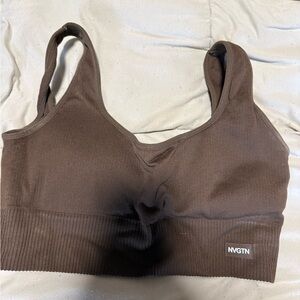 NVGTN Chocolate Brown Sports Bra